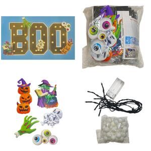 BOO Cardboard Letters for Halloween Party Decorations, Letter Box Decor New